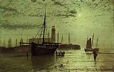 The Lighthouse at Scarborough by John Atkinson Grimshaw